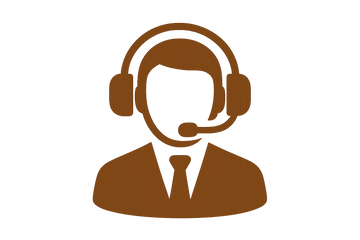 customer service icon brown color