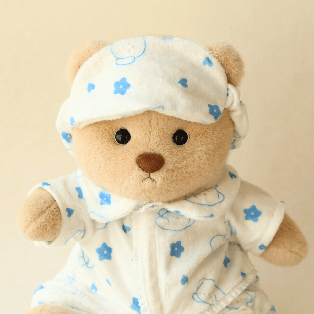 Nubi Teddy Bear with Starry Dreams Pajamas | Handmade Jointed Stuffed Bear