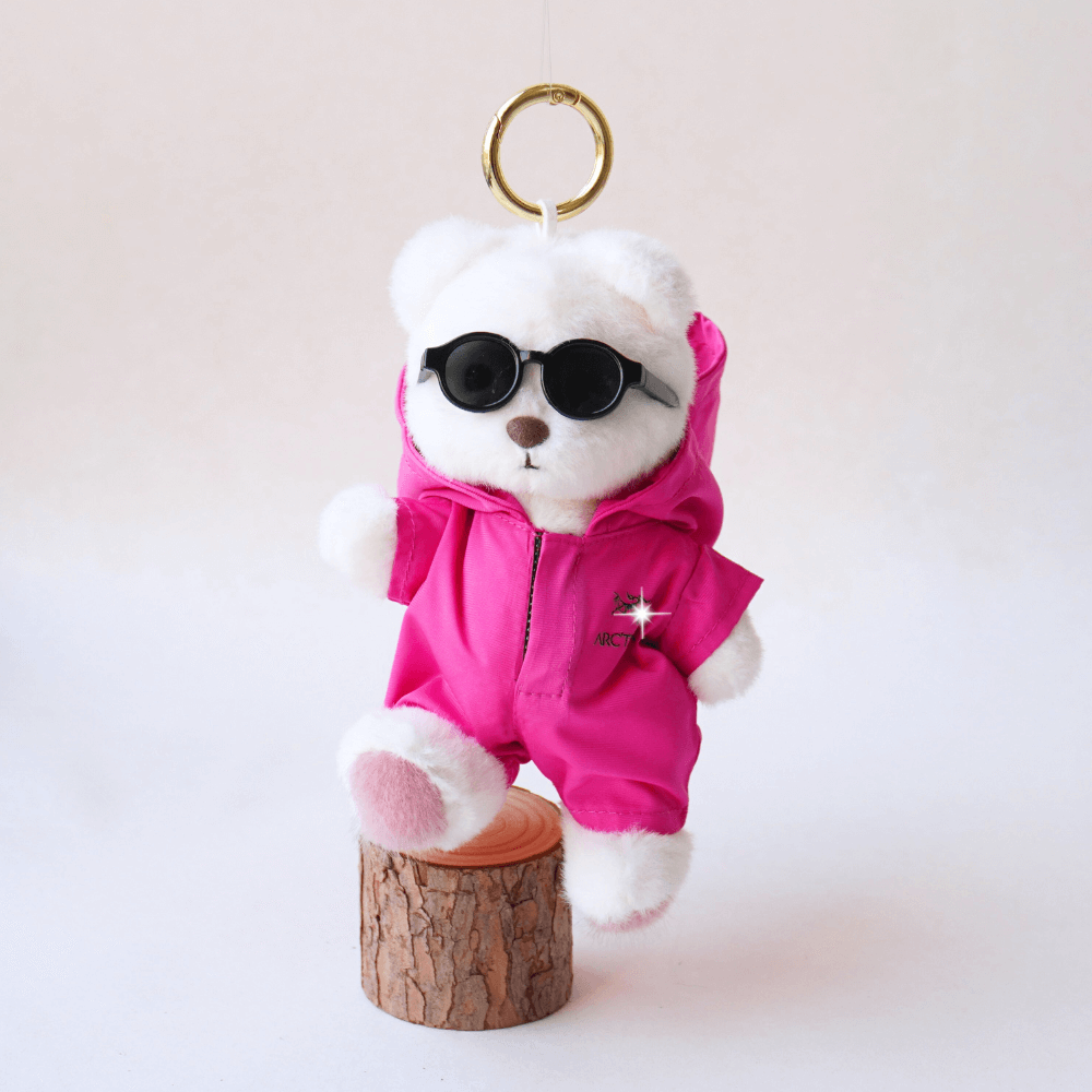 Nubi Teddy Bear Keychain & ArcTech Hooded Jacket Set - 6 Inches (Bear Included)