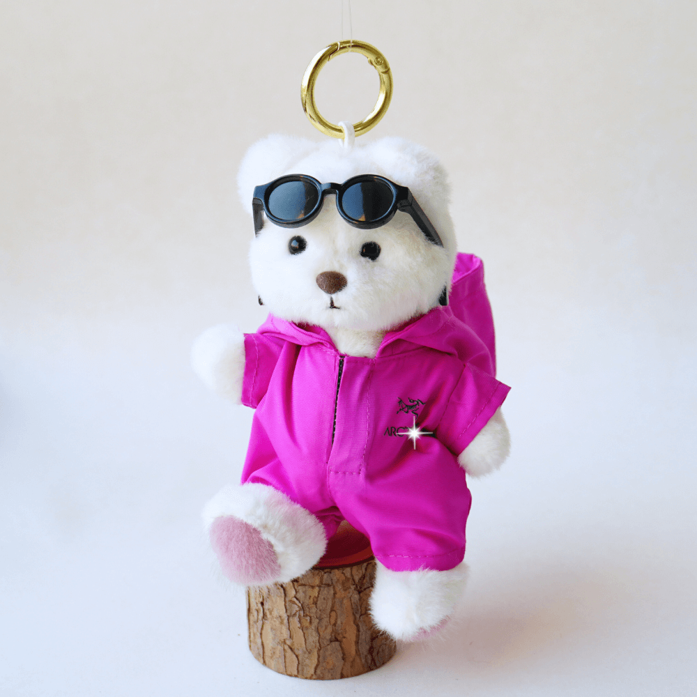 Nubi Teddy Bear Keychain & ArcTech Hooded Jacket Set - 6 Inches (Bear Included)