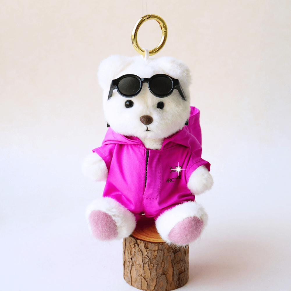 Nubi Teddy Bear Keychain & ArcTech Hooded Jacket Set - 6 Inches (Bear Included)
