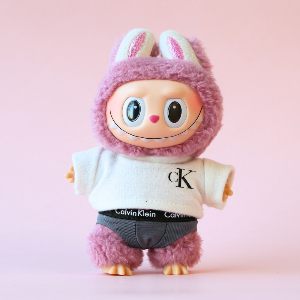 CK-Inspired Underwear & Crop Top- Labubu Clothes