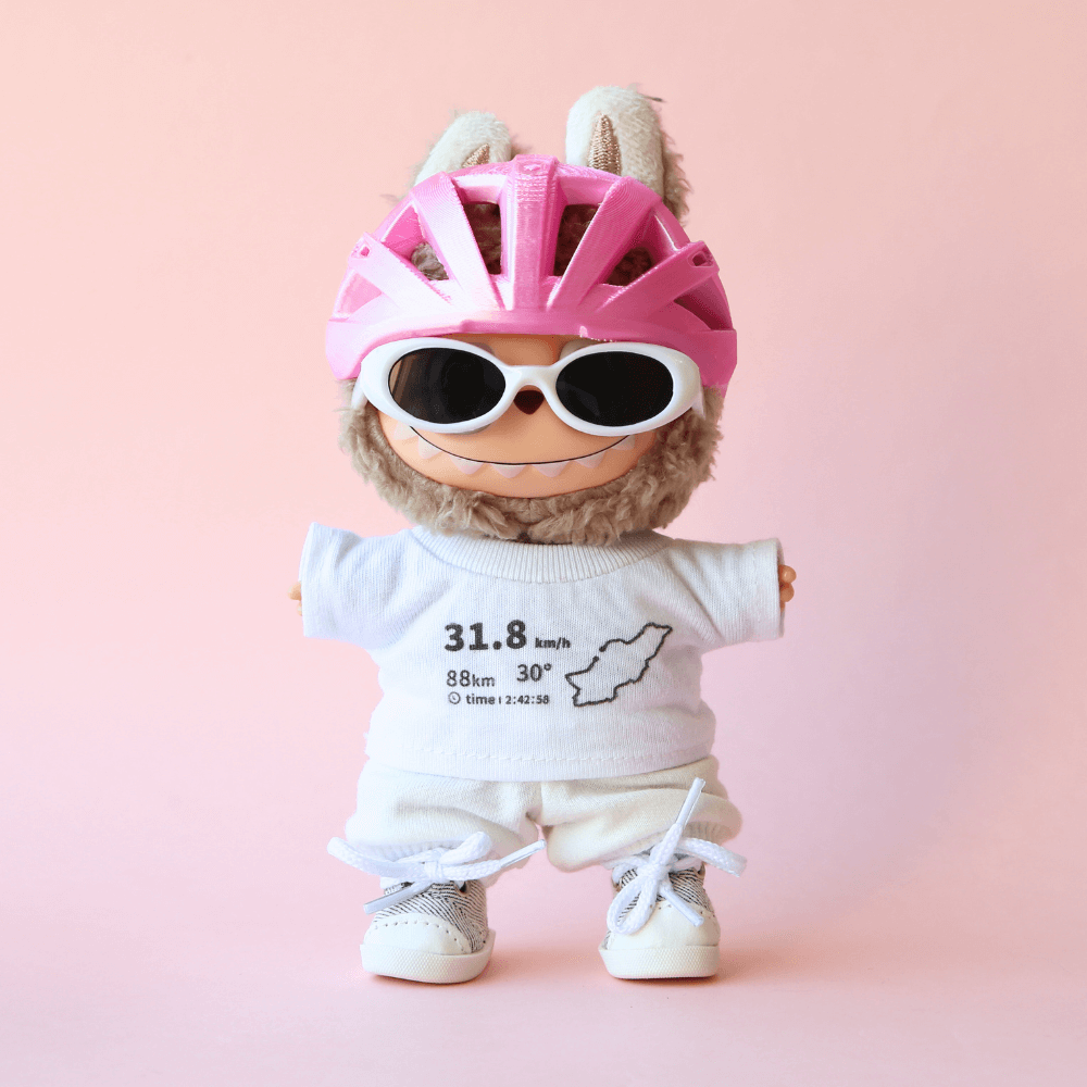 Cycling Outfit 5-Piece Set for Labubu (with helmet)
