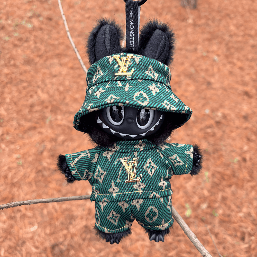 L-Style Green Monogram Luxe Set - Labubu Fashion Clothes