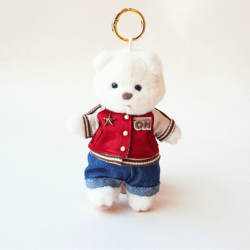 Nubi Teddy Bear Keychain & Varsity Set - 6 Inches (Bear Included)