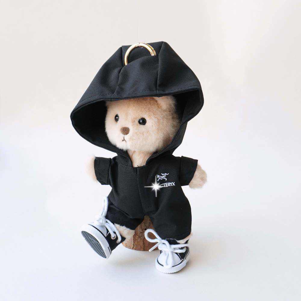 Nubi Teddy Bear Keychain & ArcTech Hooded Jacket Set - 6 Inches (Bear Included)