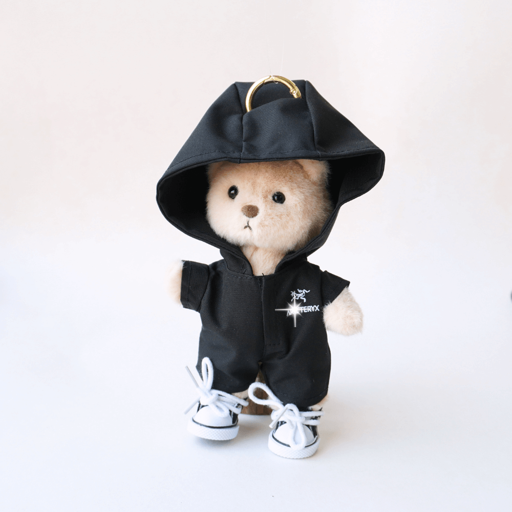 Nubi Teddy Bear Keychain & ArcTech Hooded Jacket Set - 6 Inches (Bear Included)