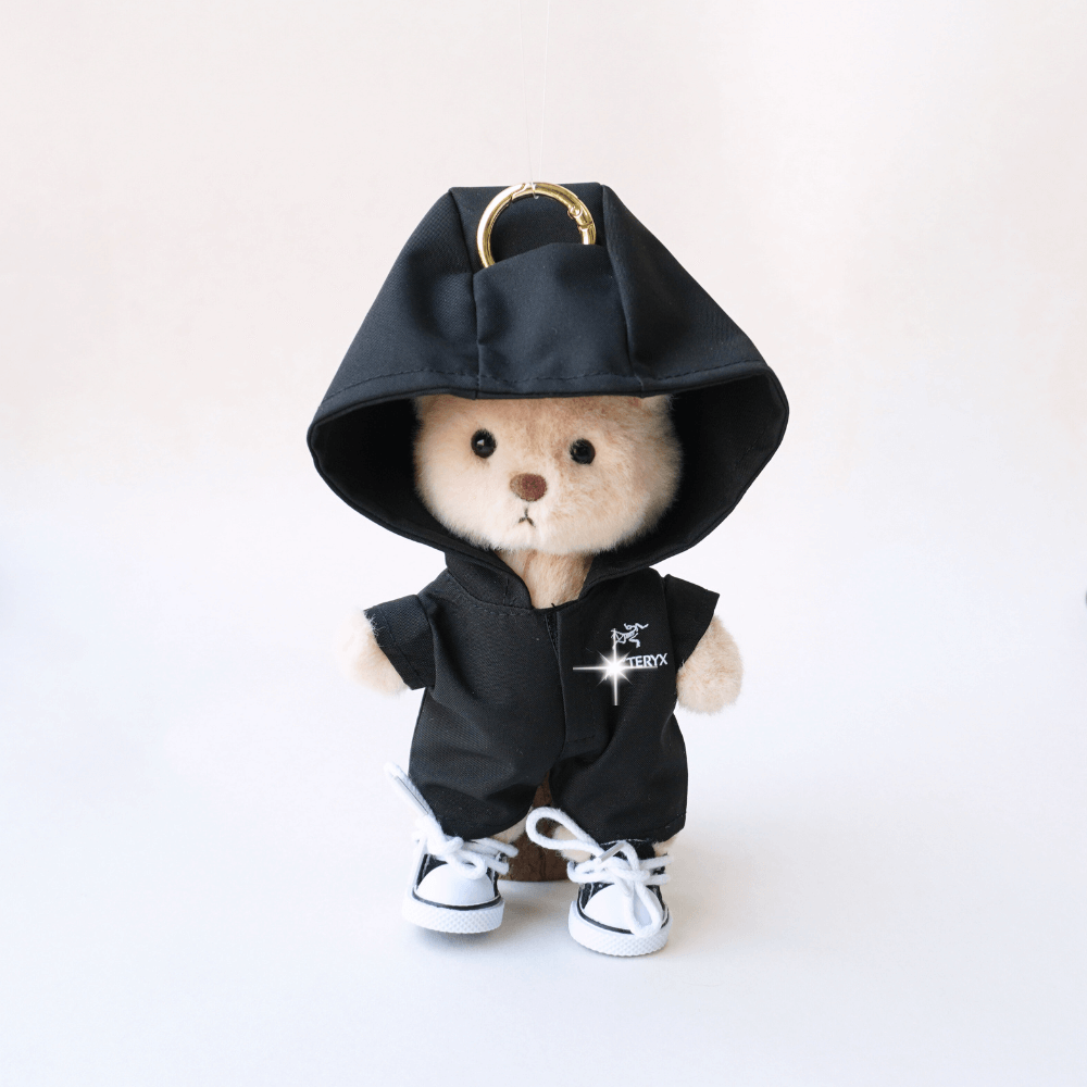 Nubi Teddy Bear Keychain & ArcTech Hooded Jacket Set - 6 Inches (Bear Included)