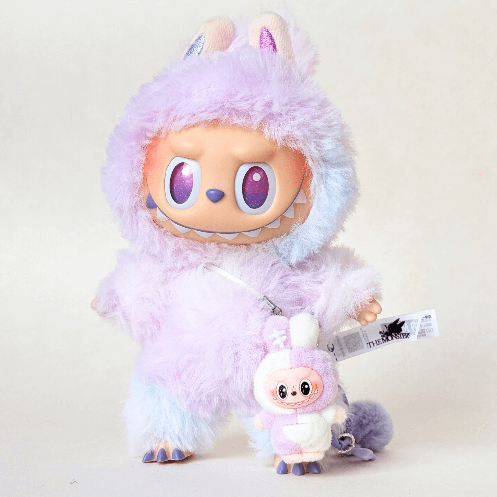 Candy color Mini Labubu keychain