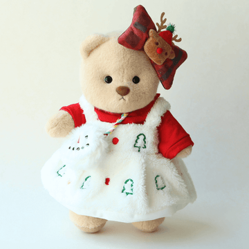 Little Tree Dress Set with Crossbody Bag| Handmade Jointed Stuffed Bear
