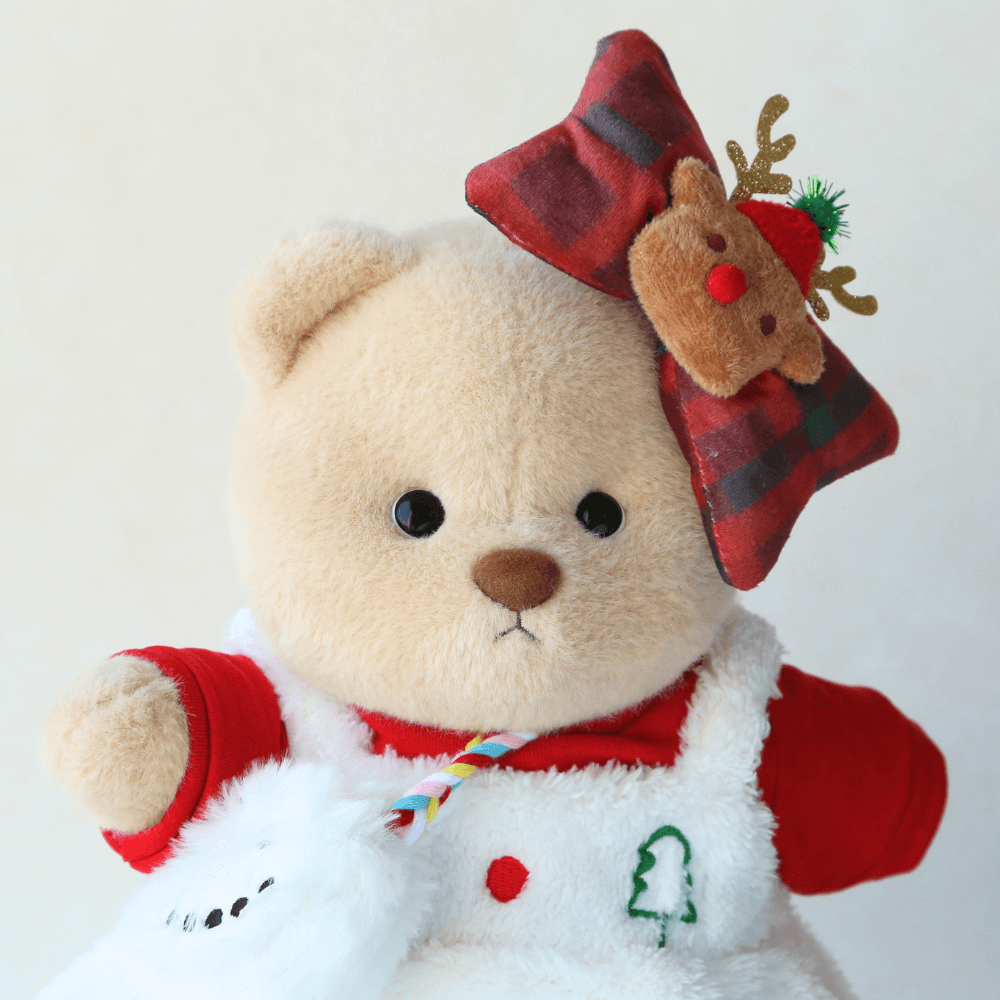 Little Tree Dress Set with Crossbody Bag| Handmade Jointed Stuffed Bear