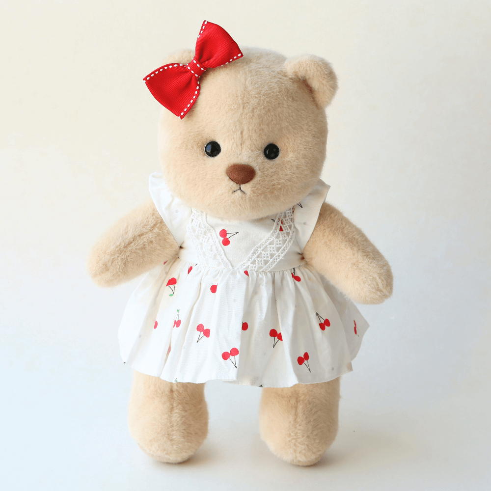 Cherry Blossom Dress Set | Handmade Jointed Stuffed Bear