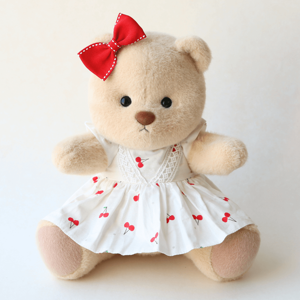 Cherry Blossom Dress Set | Handmade Jointed Stuffed Bear