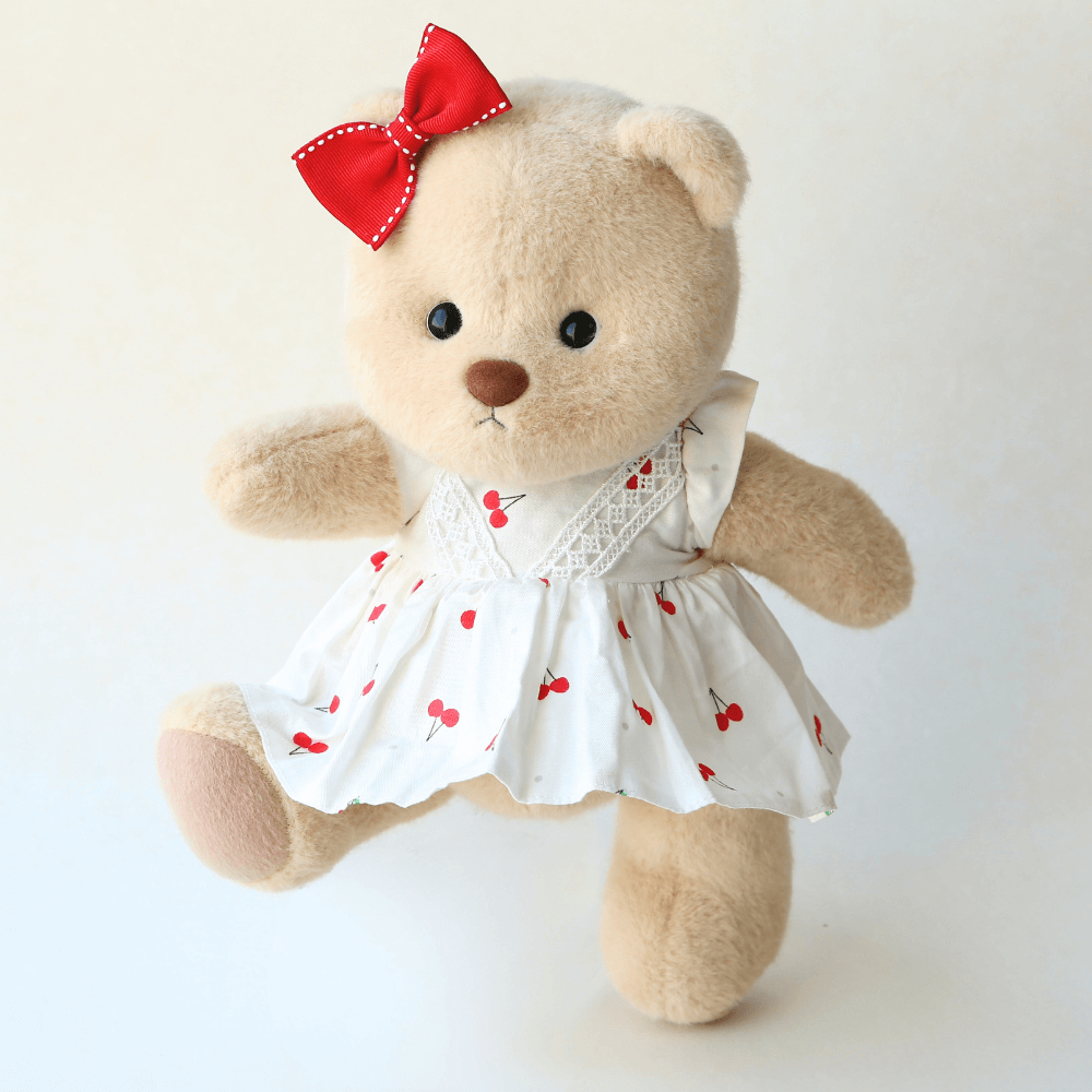 Cherry Blossom Dress Set | Handmade Jointed Stuffed Bear