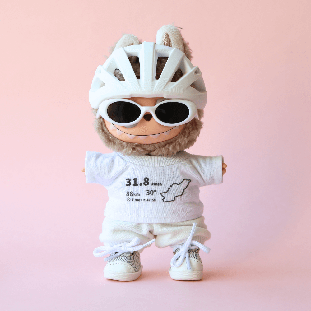 Cycling Outfit 5-Piece Set for Labubu (with helmet)