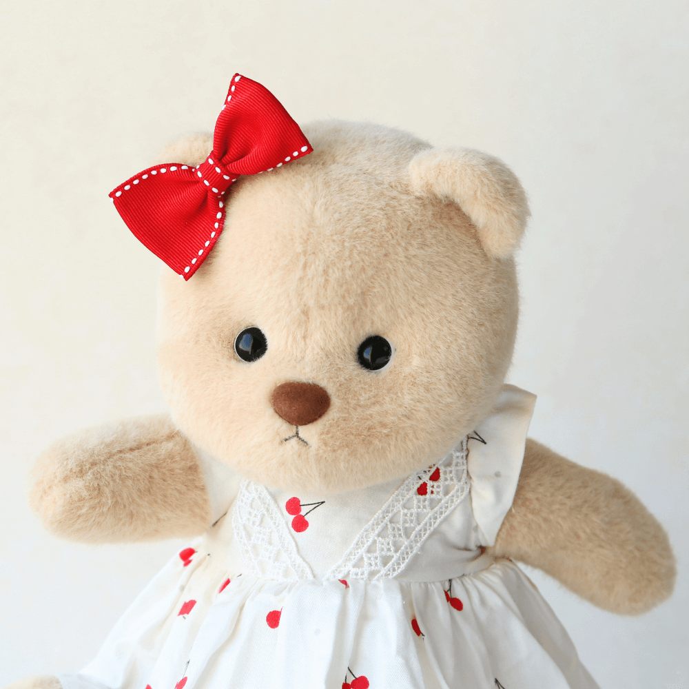 Cherry Blossom Dress Set | Handmade Jointed Stuffed Bear