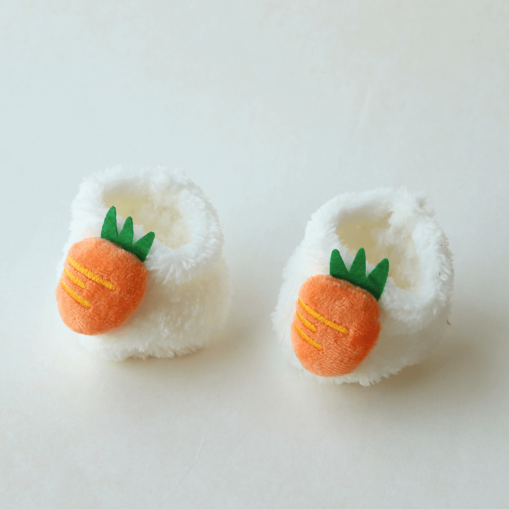 Carrot Plush Shoes | Handmade Jointed Stuffed Bear