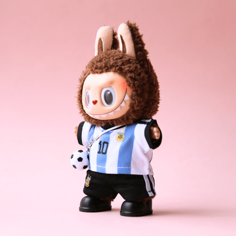 Messi Football Set (4-Piece with Ball) for Labubu