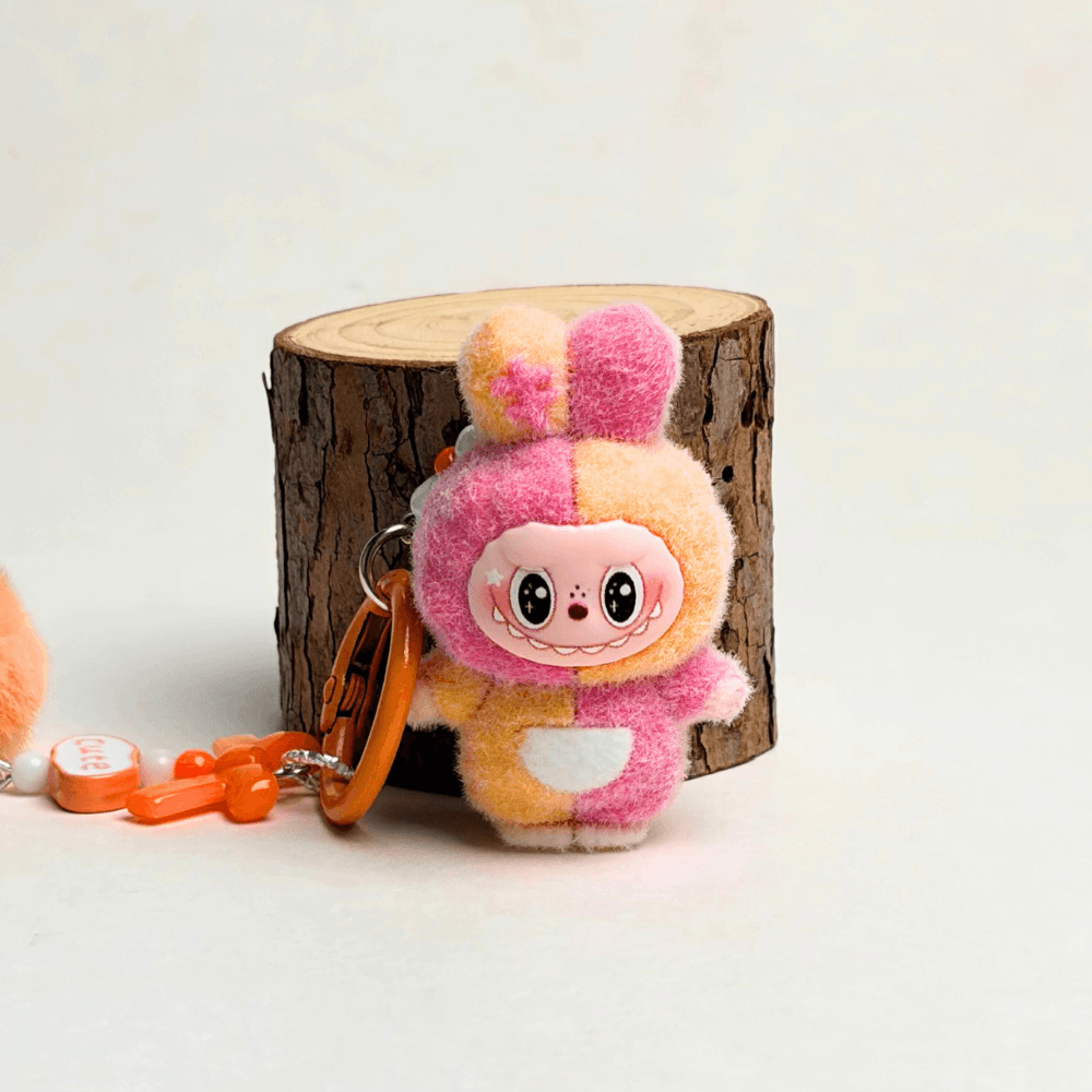 Candy color Mini Labubu keychain