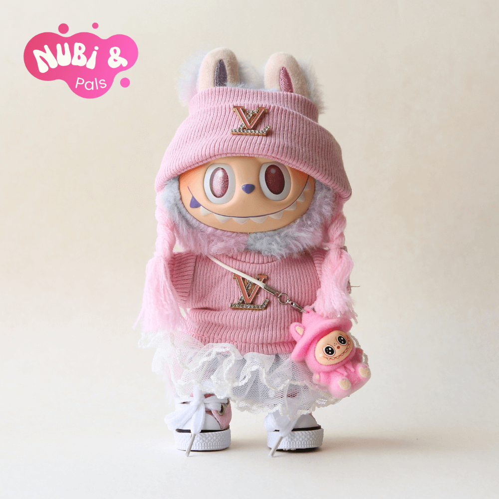 LV Pink Set (Mini Labubu Included)