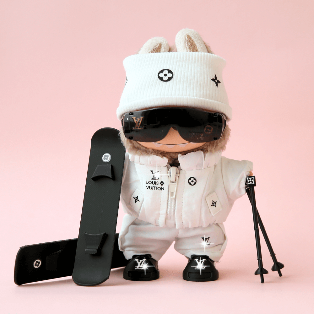  Luxe Ski Set (Ski Suit, Snowboard & Goggles) for Labubu