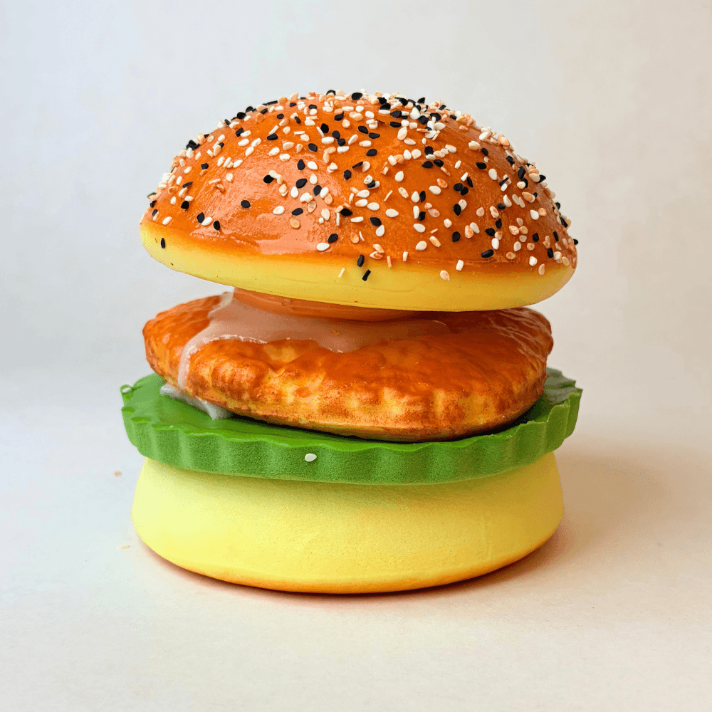 Peel-Apart Burger Squishy – Slow Rising & Soft