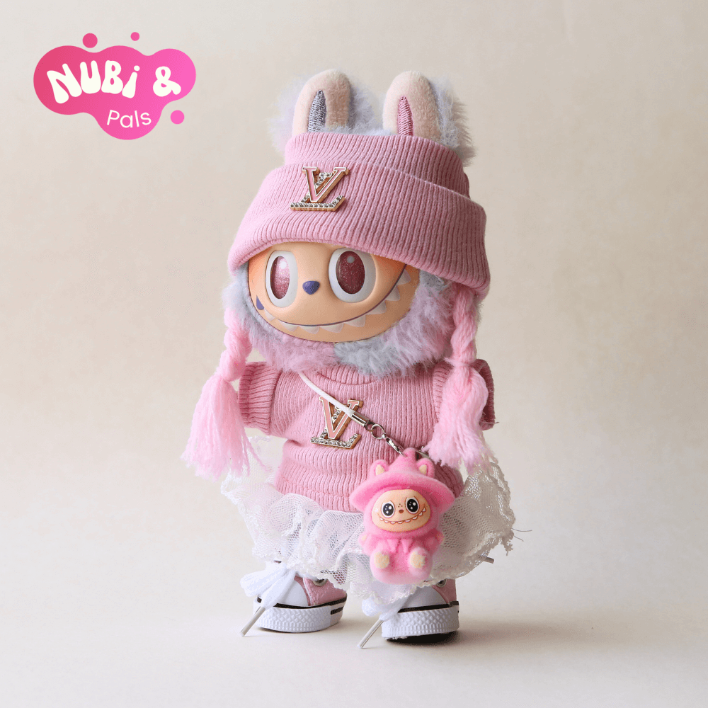 LV Pink Set (Mini Labubu Included)