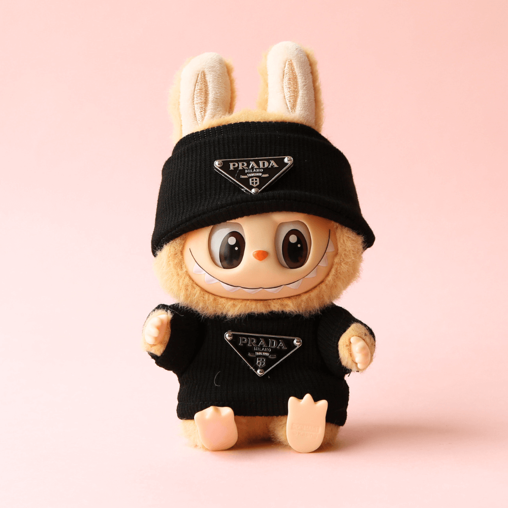 Prada Pink Top & Hat Set  (Metallic Logo)