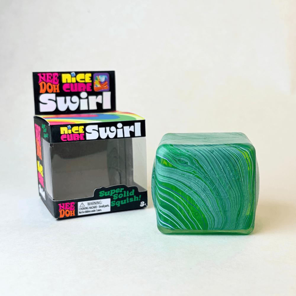 NeeDoh Nice Cube Swirl- Satisfying Square Shaped Sensory Toy, Original Size