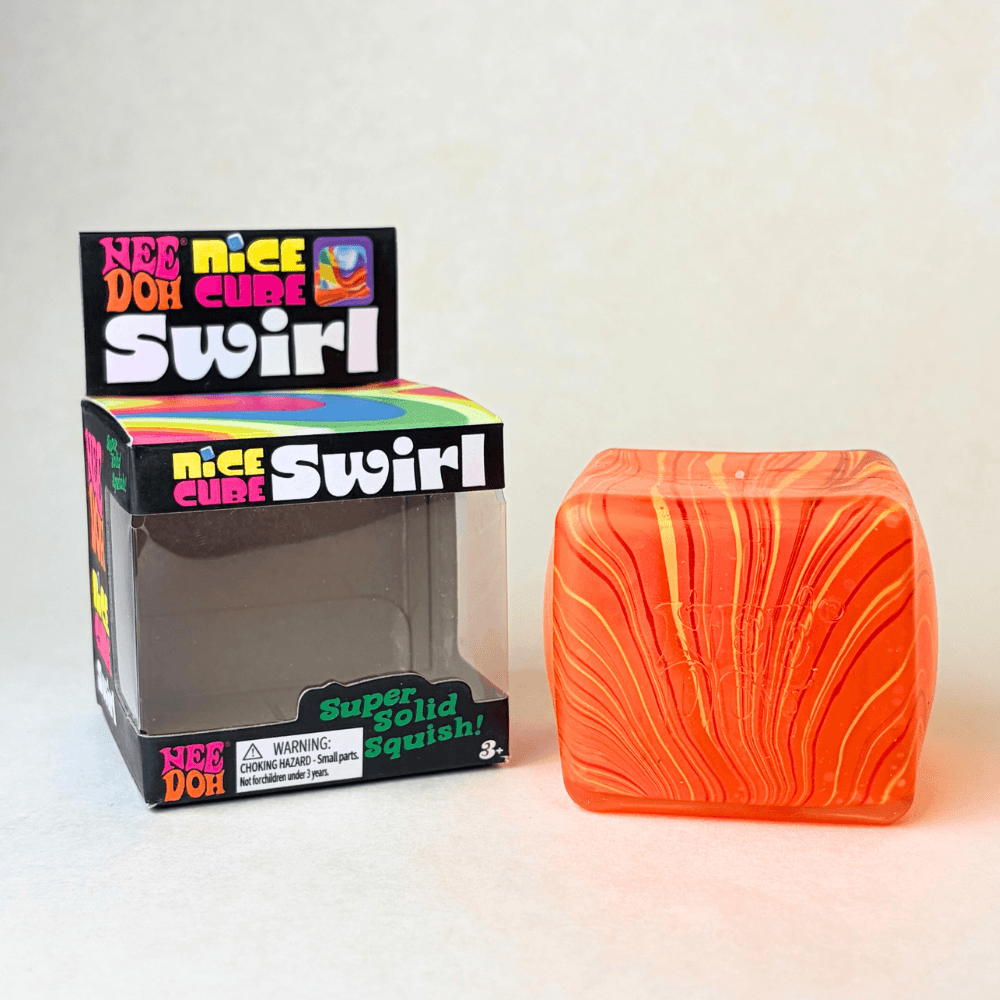 NeeDoh Nice Cube Swirl- Satisfying Square Shaped Sensory Toy, Original Size