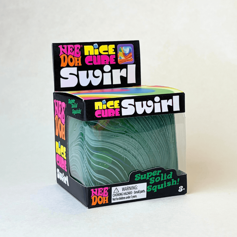 NeeDoh Nice Cube Swirl- Satisfying Square Shaped Sensory Toy, Original Size