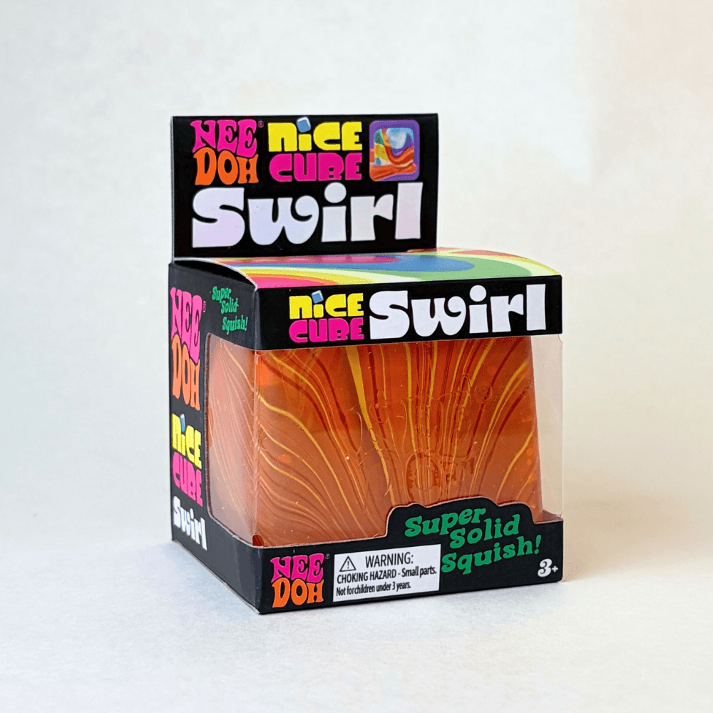 NeeDoh Nice Cube Swirl- Satisfying Square Shaped Sensory Toy, Original Size