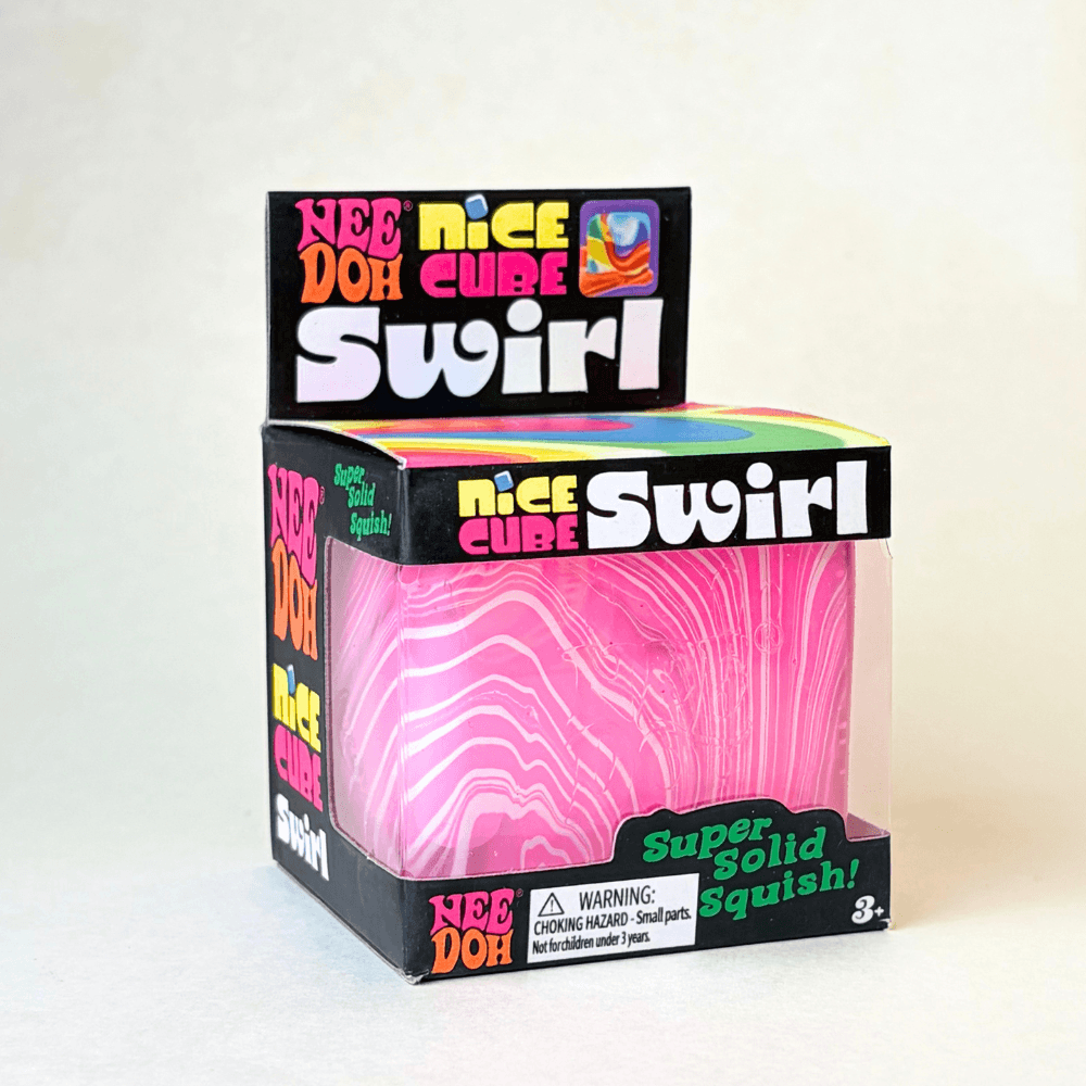 NeeDoh Nice Cube Swirl- Satisfying Square Shaped Sensory Toy, Original Size