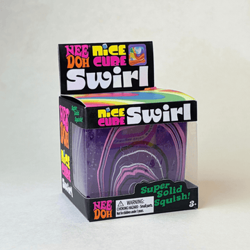 NeeDoh Nice Cube Swirl- Satisfying Square Shaped Sensory Toy, Original Size