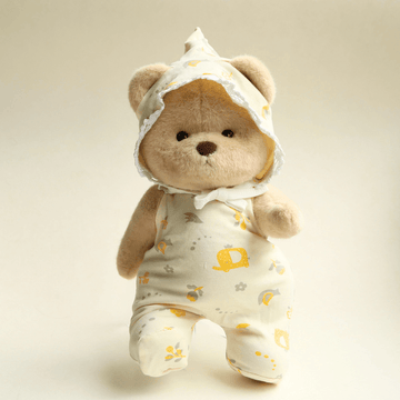 Nubi Teddy Bear with Yellow Pajamas | Handmade Jointed Stuffed Bear