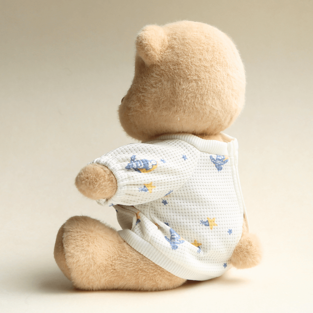 Nubi Teddy Bear with Star Pajamas | Handmade Jointed Stuffed Bear