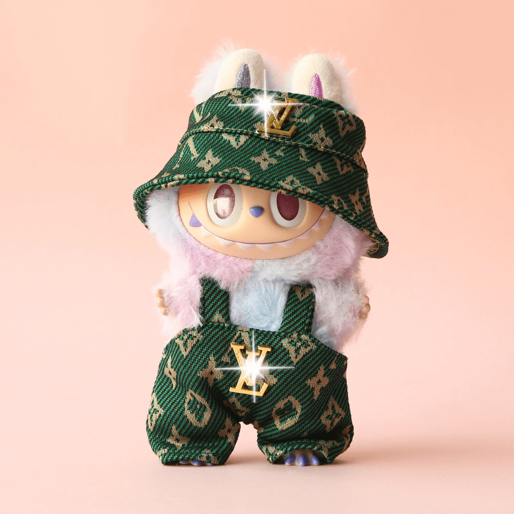 L-Style Green Monogram Luxe Set - Labubu Fashion Clothes