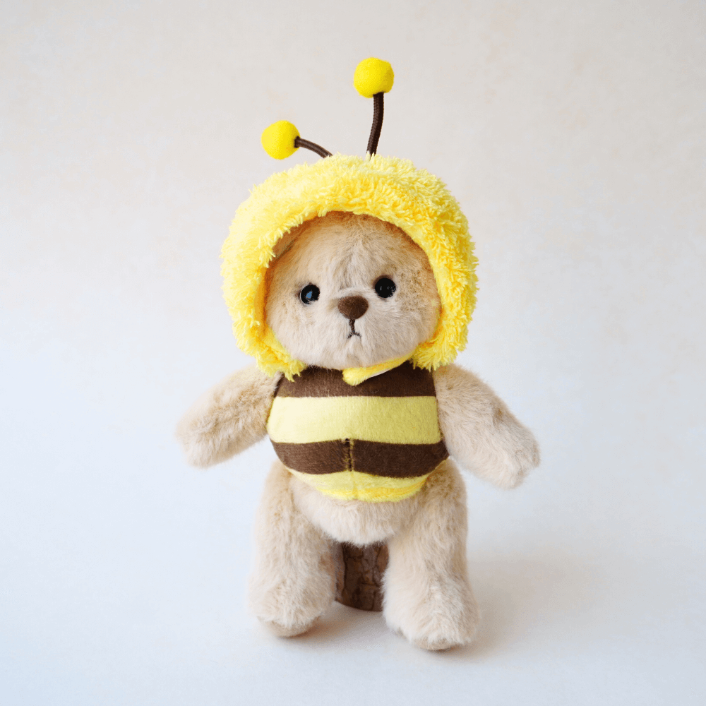 Nubi Teddy Bear Keychain & Shark & Bee Plush Set- 6 Inches (Bear Included)