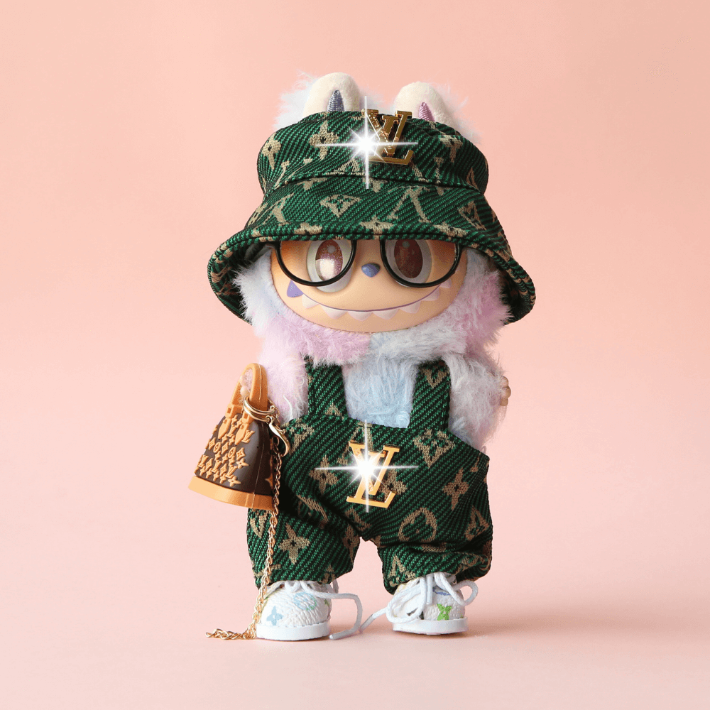 L-Style Green Monogram Luxe Set - Labubu Fashion Clothes