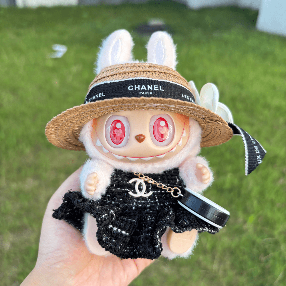 White Coco Chanel Dress, Hat & Bag