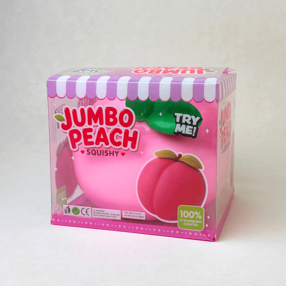 JUMBO Peach Squishy packaging