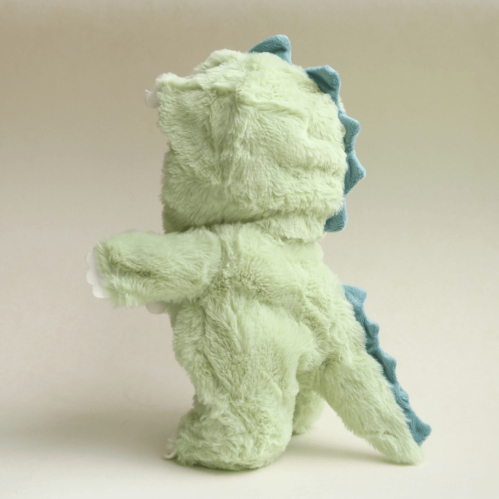 Nubi Teddy Bear with Green Dinosaur Outfit | Handmade Jointed Stuffed Bear