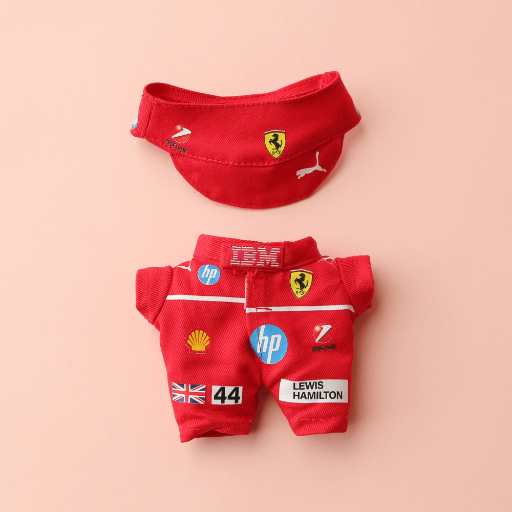 F1 Ferra Racing Suit, Suit & Cap- Labubu Clothes