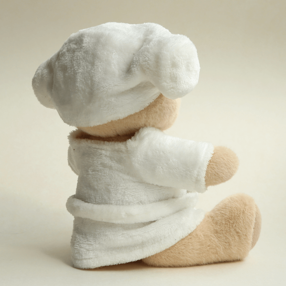 Nubi Teddy Bear with Bathrobe Outfit | Handmade Jointed Stuffed Bear