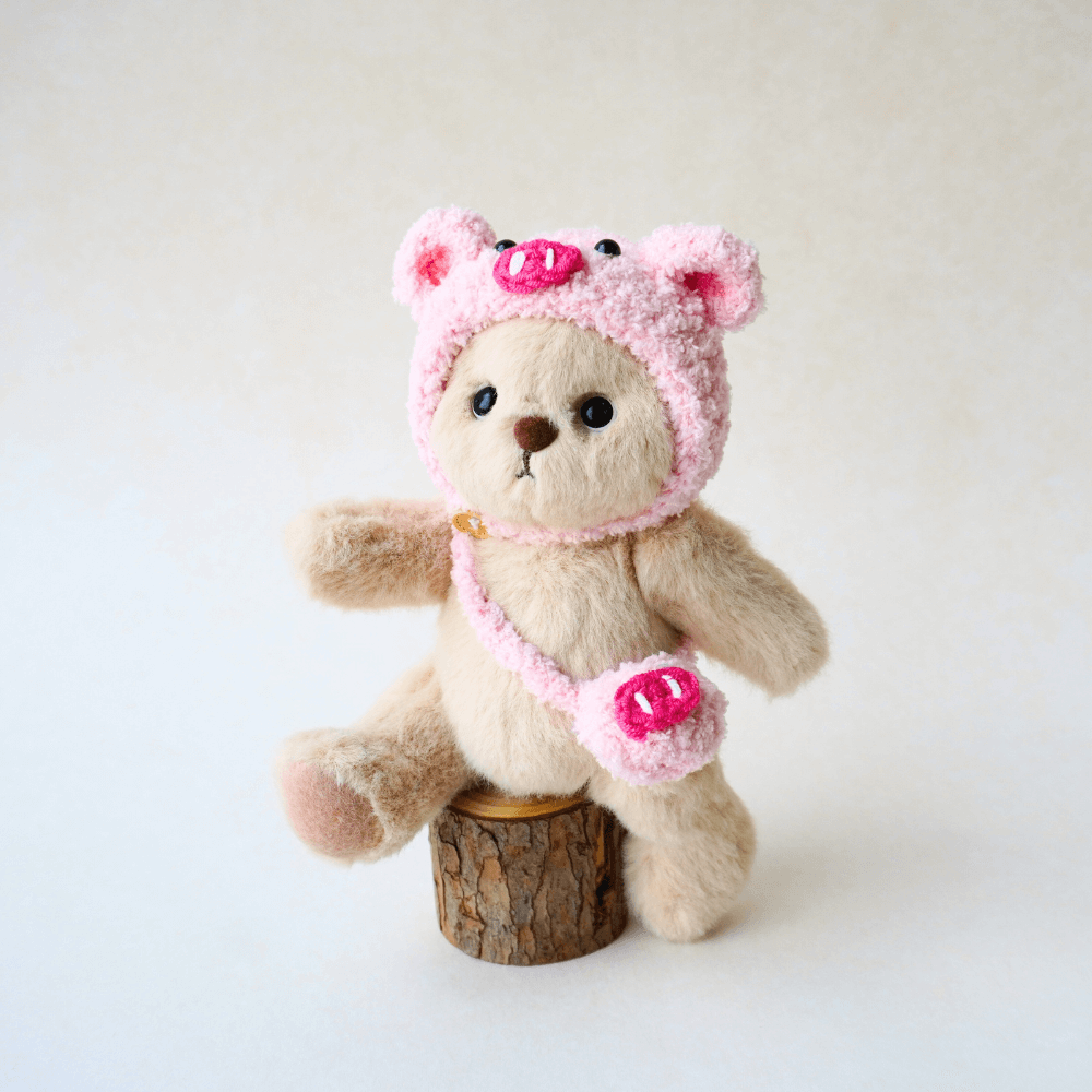 Nubi Teddy Bear & Plush Piggy Set - 6 Inches(Bear Included)