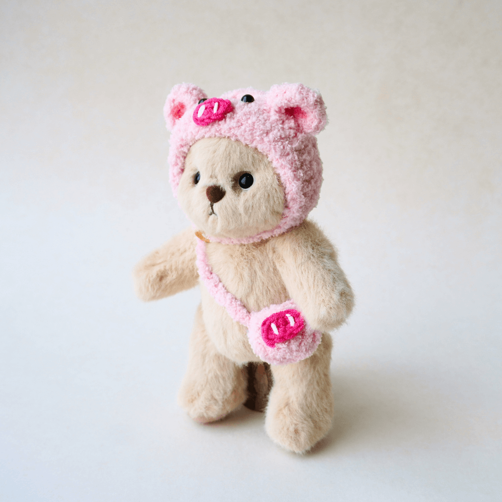 Nubi Teddy Bear & Plush Piggy Set - 6 Inches(Bear Included)