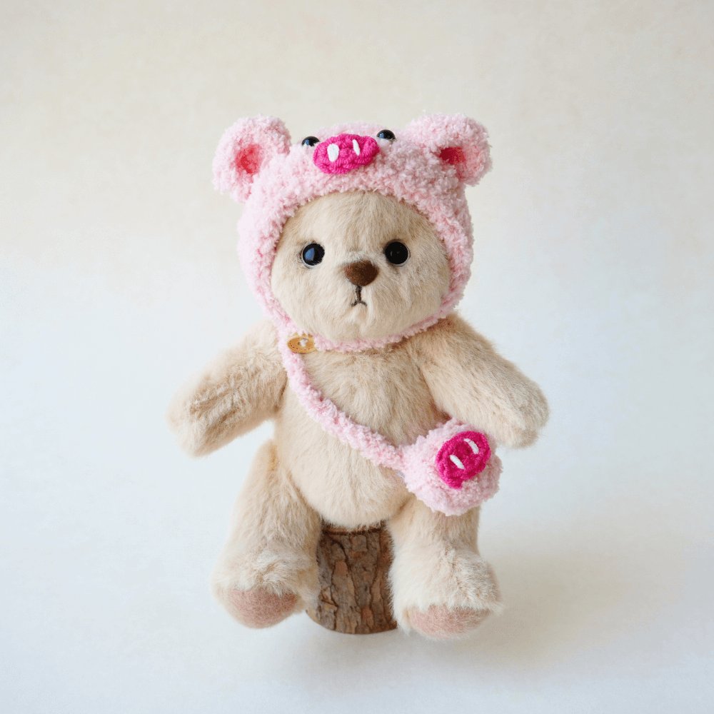 Nubi Teddy Bear & Plush Piggy Set - 6 Inches(Bear Included)