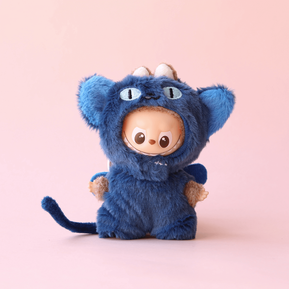Blue Fluffy Outfit Set for Labubu 4.0-pin for love 