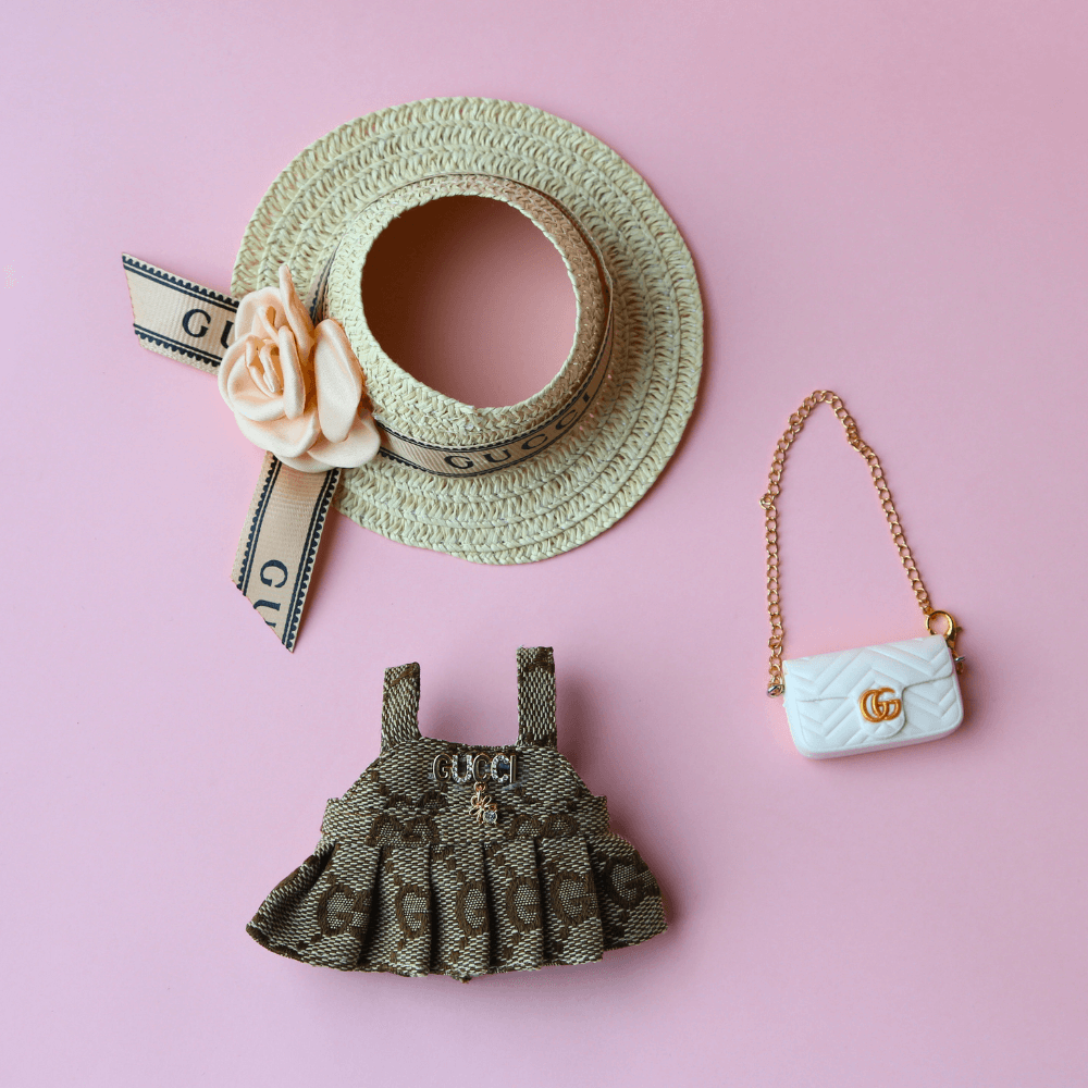 Gucci Vintage Set (Dress, Hat & Bag)