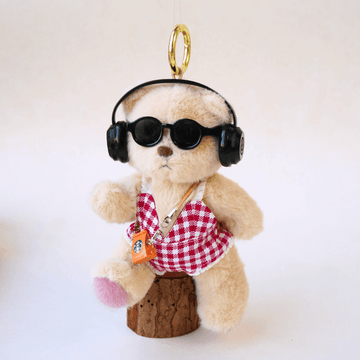 Nubi Teddy Bear Keychain & Sunny Pool Day Outfit(4-piece)  - 6 Inches (Bear Included)